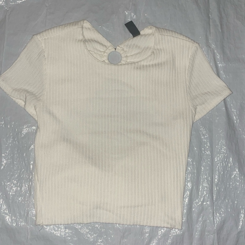 Windsor open back crop top off white